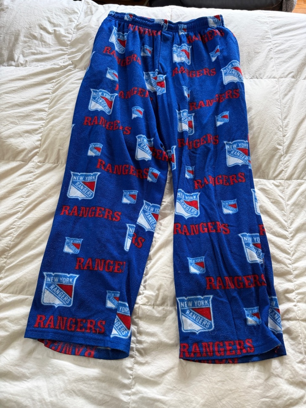 Men's Blue New York Rangers Fleece Pajama Pants